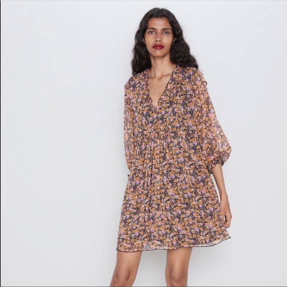 Zara Dresses & Skirts - Zara Peasant Floral Dress
